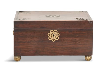 Regency Brass-Inlaid Rosewood Box