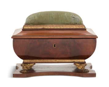 Regency Mahogany and Bronze Work Box