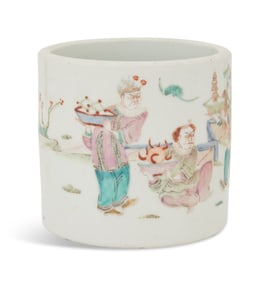 Chinese Export Porcelain Brush Pot