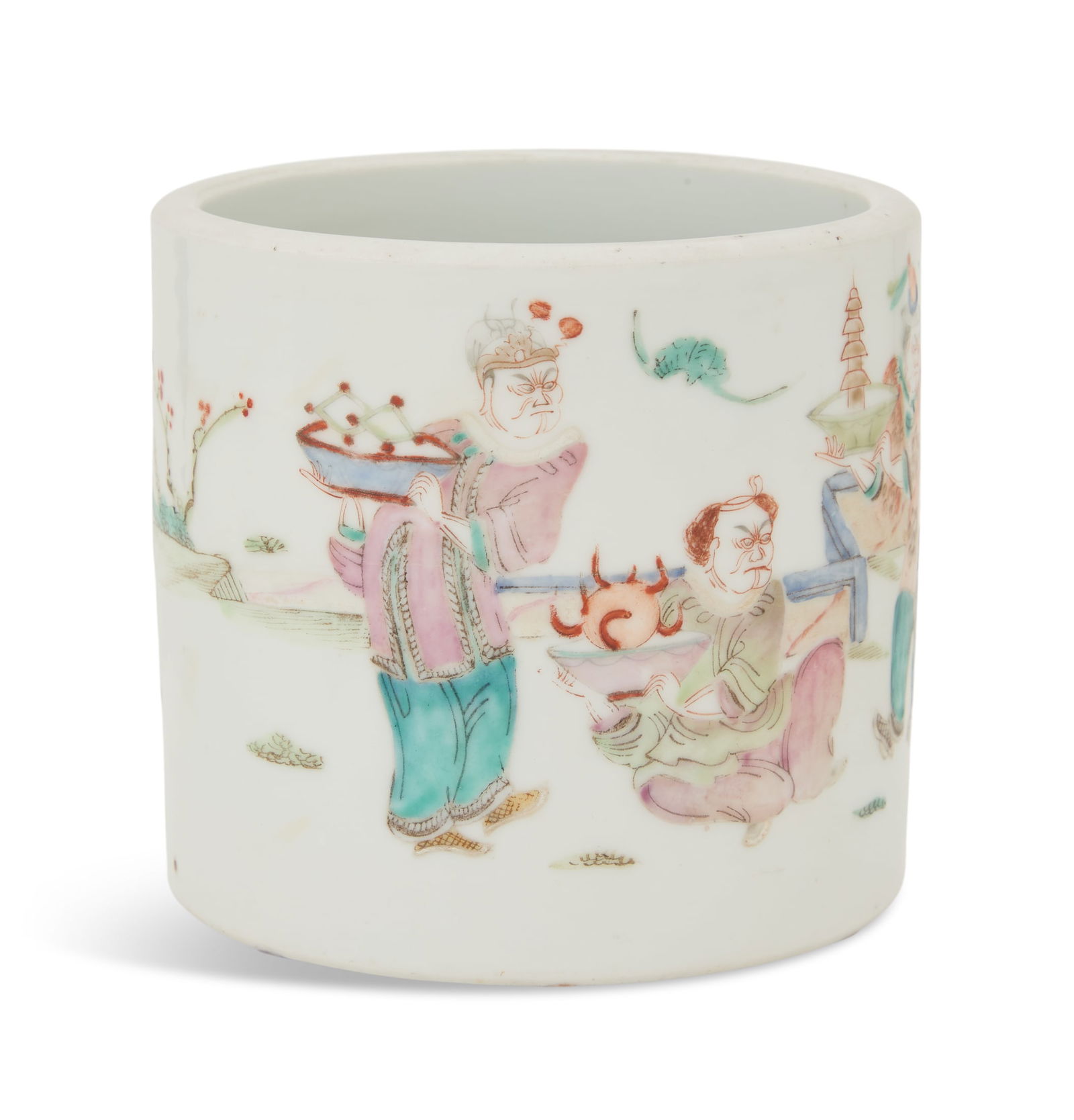 Chinese Export Porcelain Brush Pot (1 of 5)