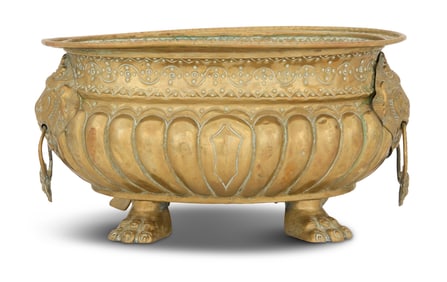 Dutch Baroque Brass Wine Cooler/Jardiniere
