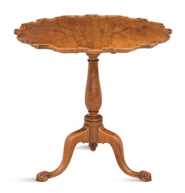 Chippendale-Style Walnut Tilt-Top Table