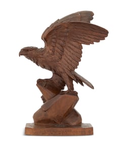 Black Forest Carved Wood Eagle