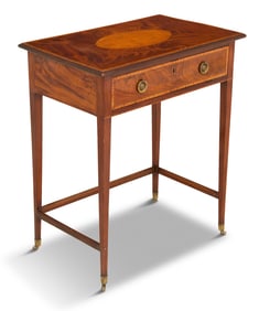 Edwardian Mahogany and Satinwood Side Table