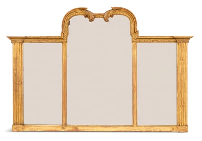 George II-Style Giltwood Overmantel Mirror
