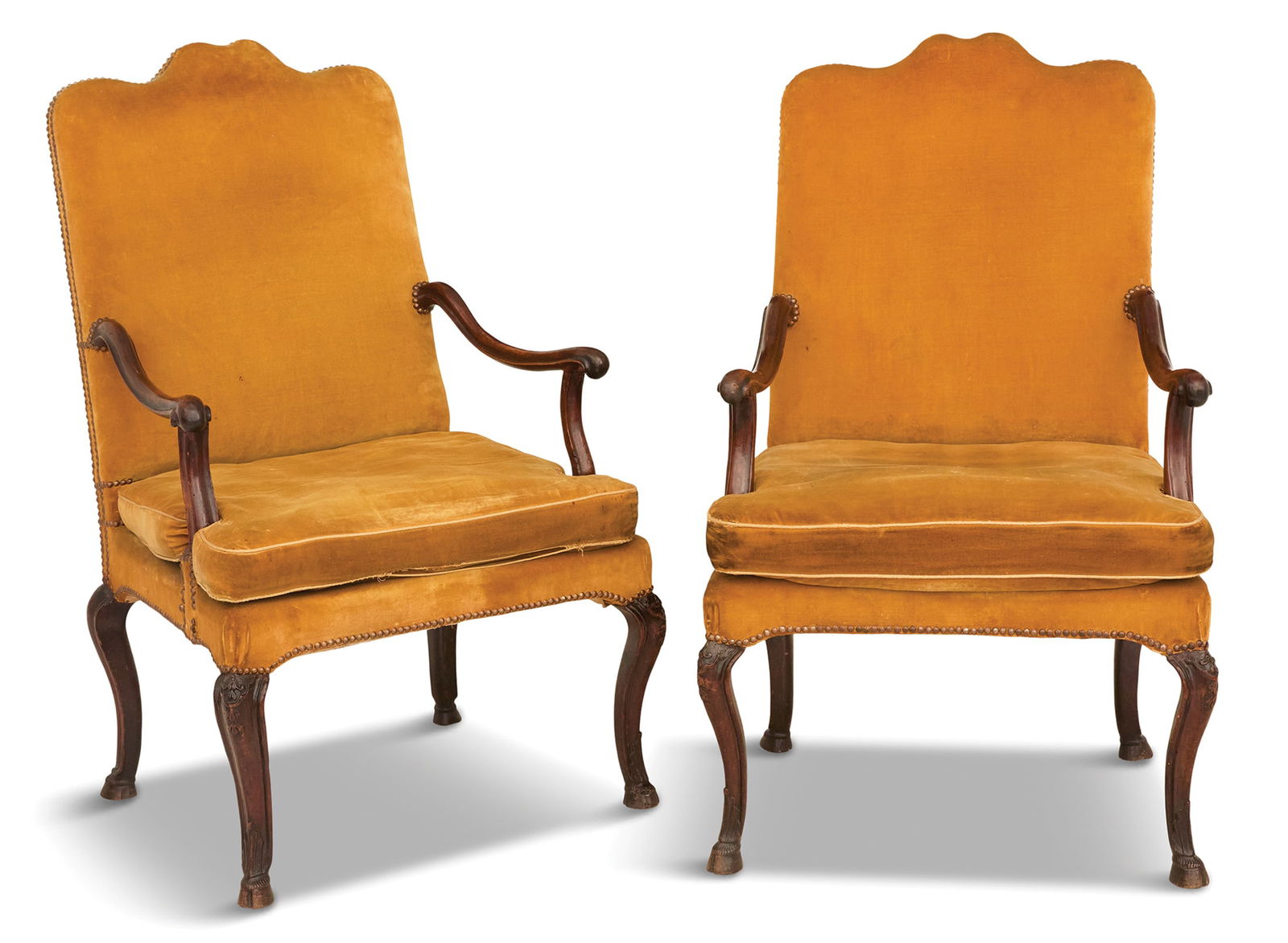 Pair of Italian Walnut Fauteuils (1 of 2)