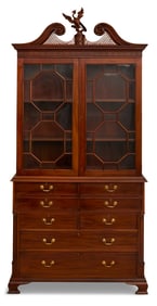 Chippendale-Style Mahogany Butler's Secretary