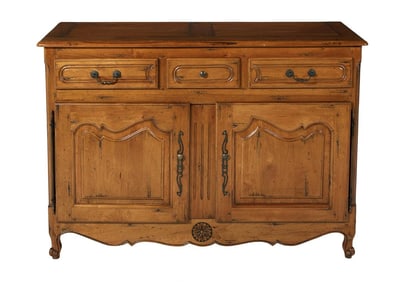French Provincial-Style Fruitwood Buffet