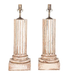 Pair of Unusual Mirrored Giltwood Pedestals