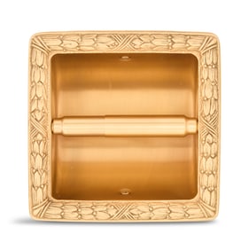 Sherle Wagner Gold-Plated Brass Paper Dispenser