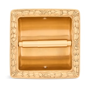 Sherle Wagner Gold-Plated Brass Paper Dispenser