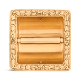 Sherle Wagner Gold-Plated Brass Paper Dispenser