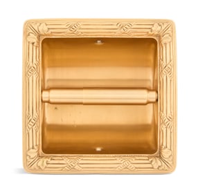 Sherle Wagner Gold-Plated Brass Paper Dispenser
