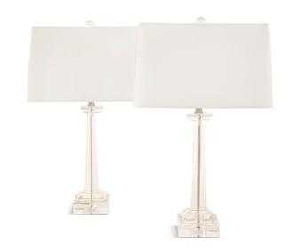 Pair of Contemporary Glass Table Lamps
