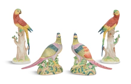 Two Pairs of Porcelain Birds