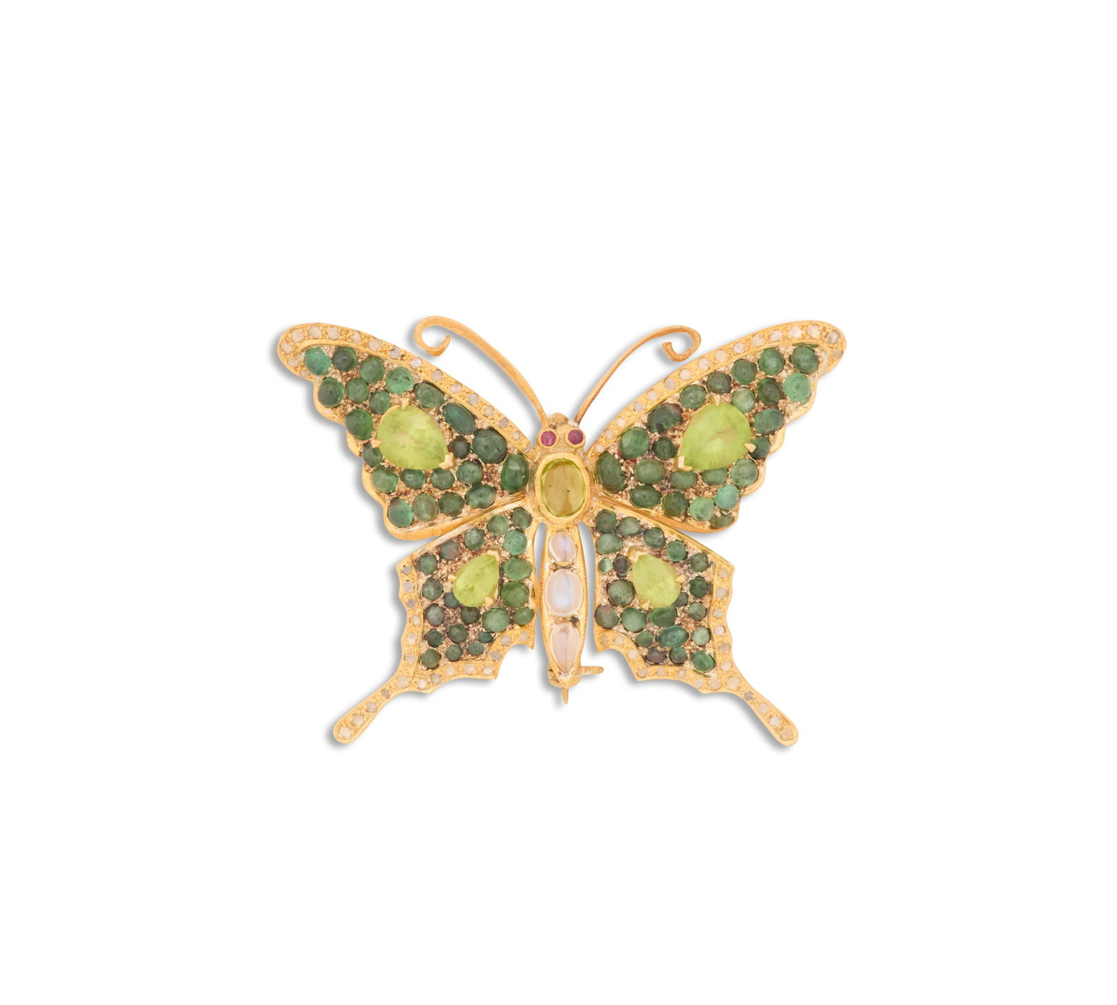 Gem-Set Butterfly Brooch/Pendant (1 of 1)