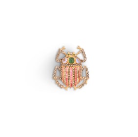 Gem-Set Beetle Brooch/Pendant