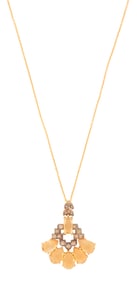 Citrine and Diamond Pendant Necklace