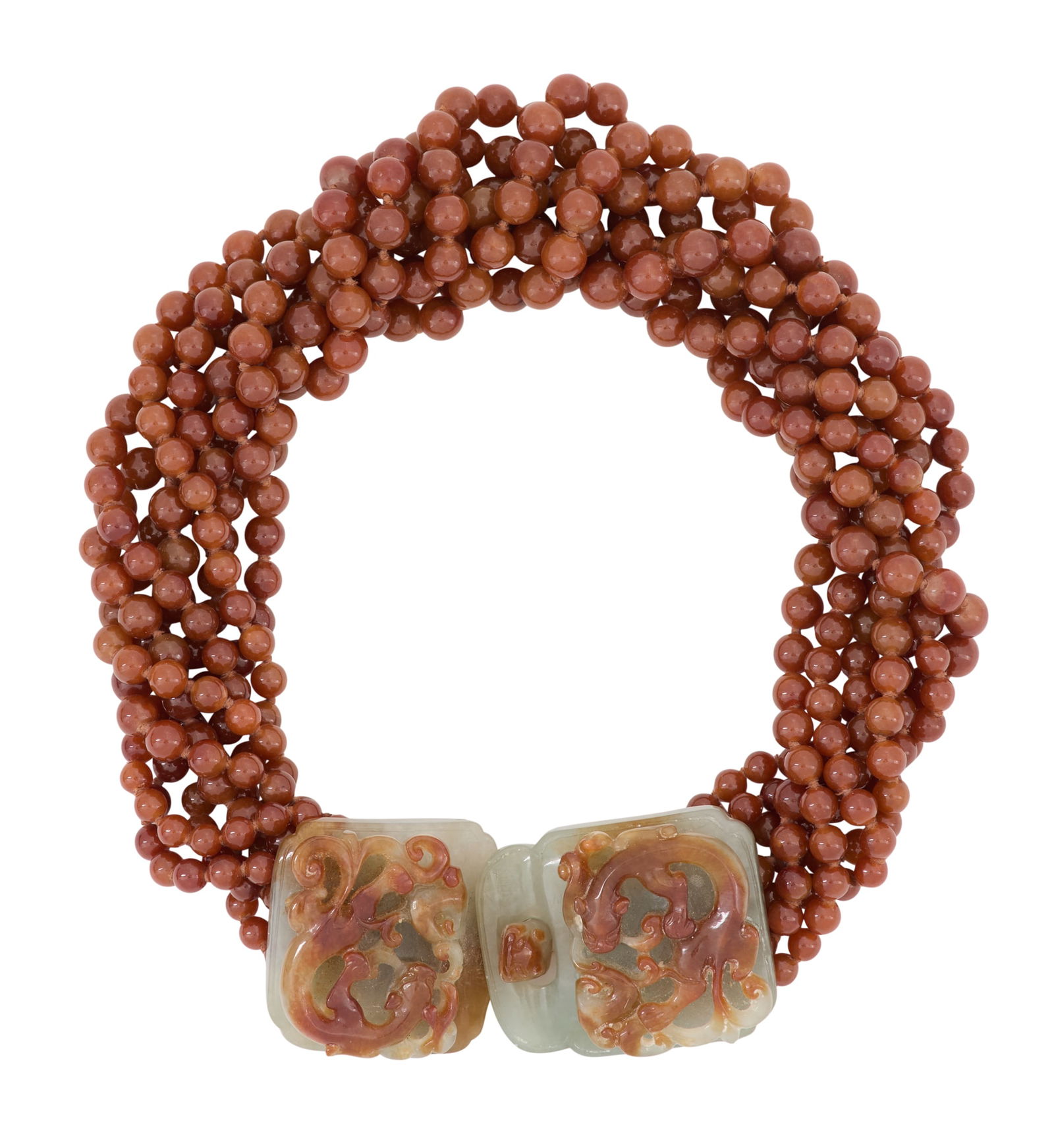 Multi-Strand Carved Jade Necklace (1 of 2)