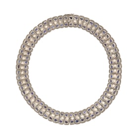 Sapphire and Diamond Collar Necklace