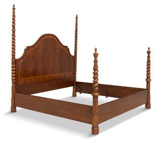 Elizabethan-Style Fruitwood King-Size Bed