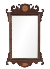 Colonial Revival Inlaid Mahogany Mirror