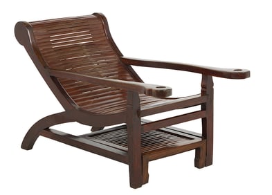 Anglo-Indian-Style Hardwood Plantation Chair