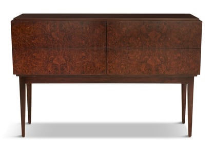Contemporary Burlwood Credenza