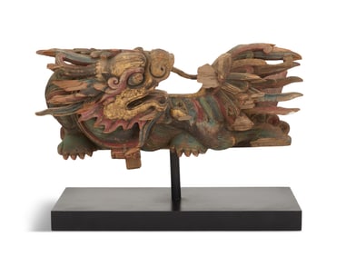 Chinese Carved and Painted Dragon