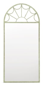 Patinated Metal Mirror in the "Memphis" Style