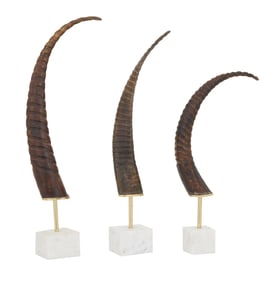 Three Mounted Impala Horns