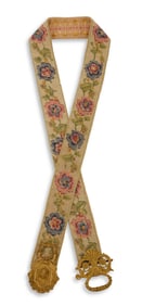 Gilt-Bronze and Needlepoint Bell Pull