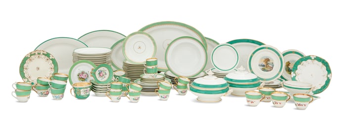 Collection of French and English Dinner Ware