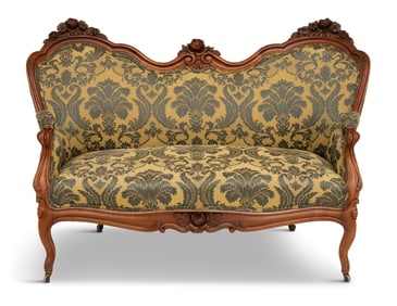 Diminutive Rococo Revival Rosewood Settee