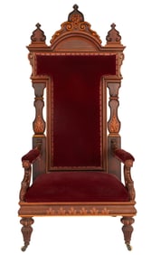 Rare Rosewood and "Lemonwood" Armchair