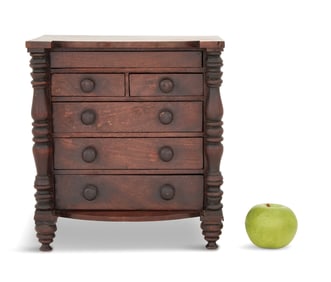 Mahogany and Deal Miniature Chest-of-Drawers