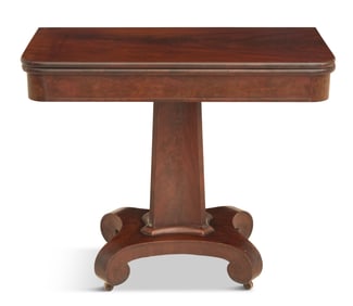 American Late Classical Mahogany Game Table