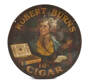 "Robert Burns" Cigar Advertising Tray