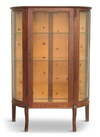 American Arts and Crafts Oak China Cabinet