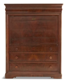 American Mahogany Secretaire a Abattant