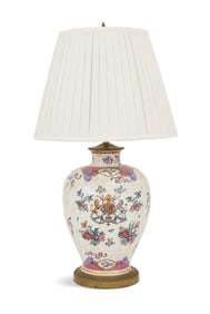 Chinese Export-Style Porcelain Lamp