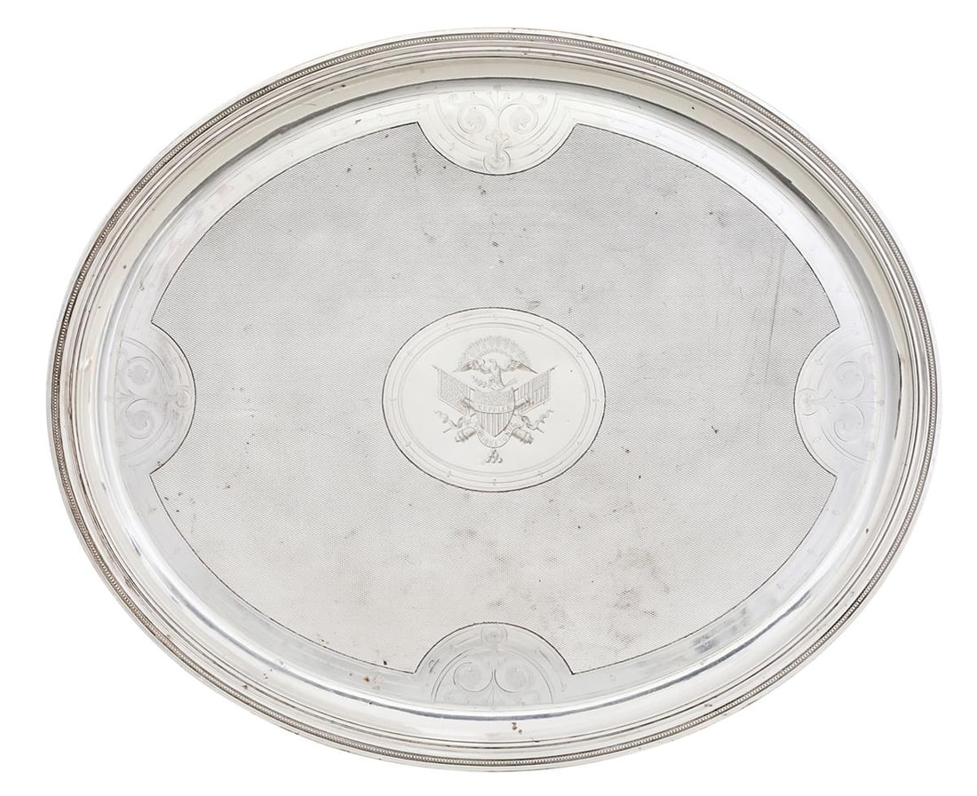 Christofle Silver Platter with American Armorial (1 of 3)