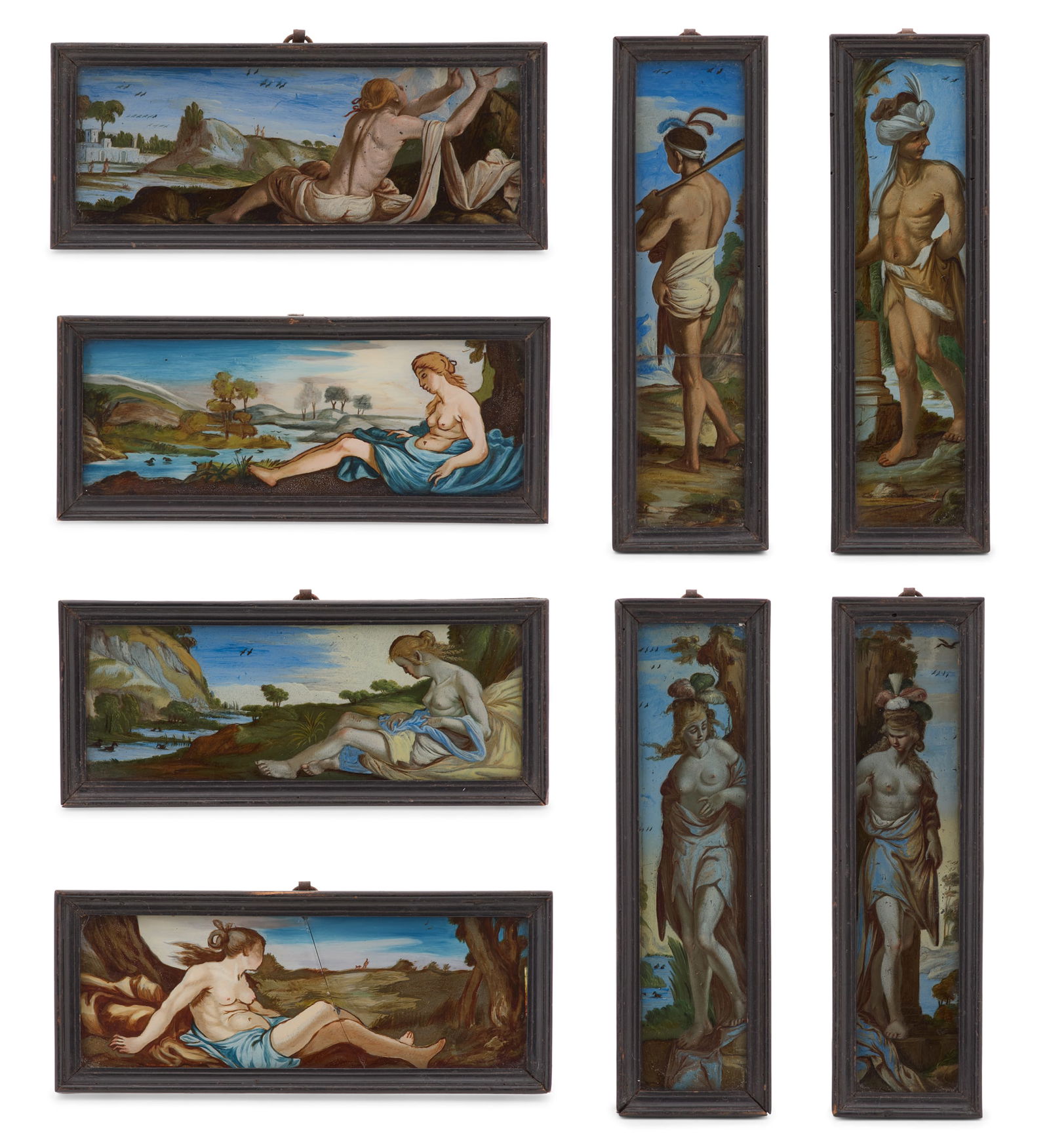 Collection of Eight Eglomise Pictures (1 of 2)