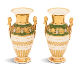 Pair of Paris Porcelain Vases
