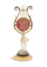 French Brass and Glass Figural Watch Holder