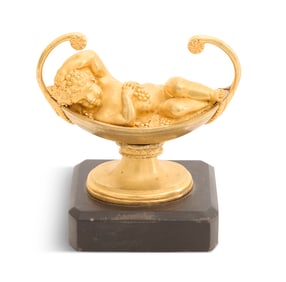 French Gilt-Bronze and Marble Figure of Dionysus