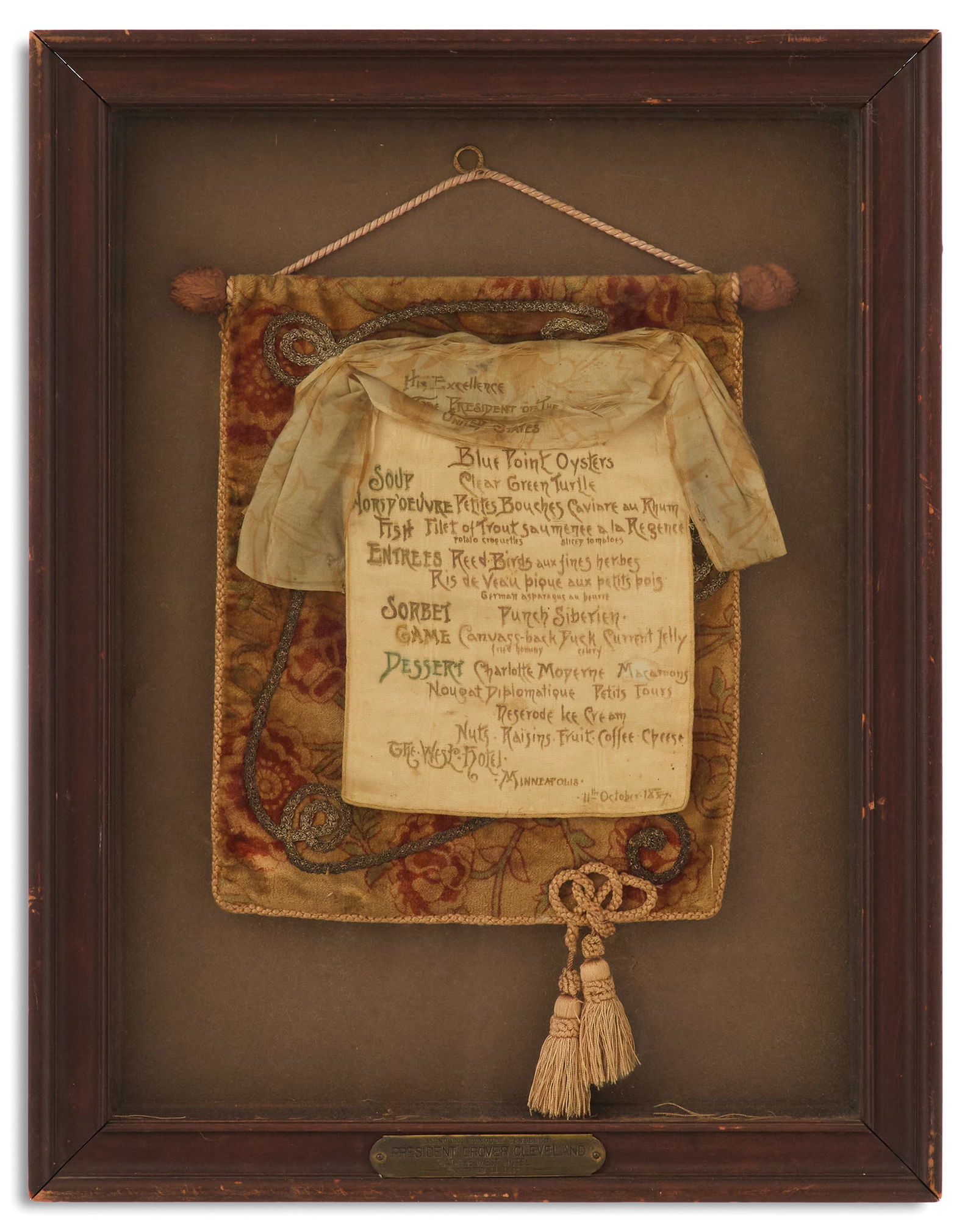 Rare Painted Presidential Dinner Menu (1 of 2)