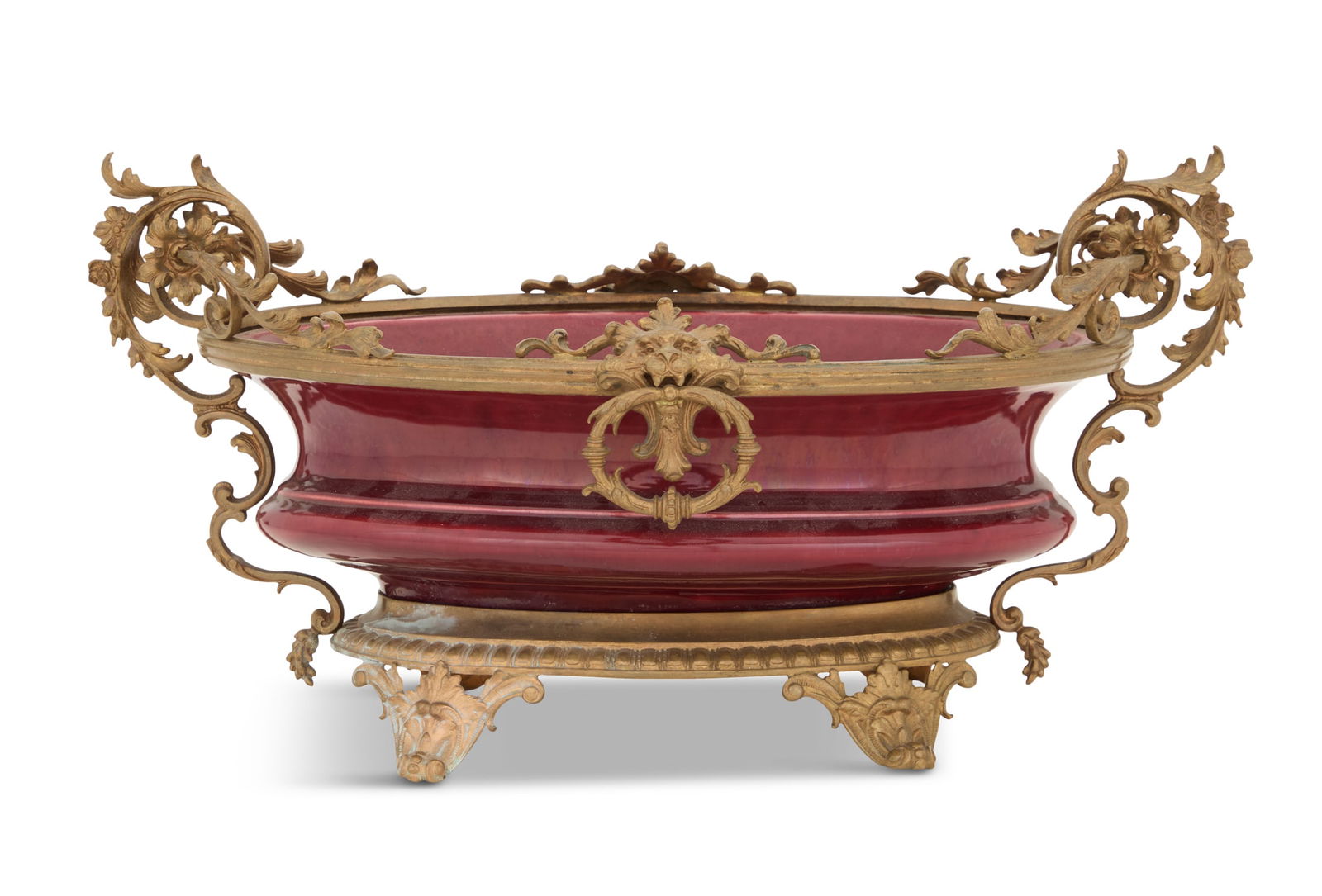 French Bronze-Mounted Majolica Centerpiece (1 of 2)
