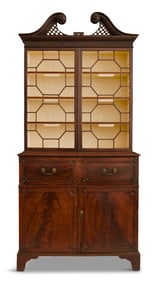 George III Mahogany Secretary Bookcase