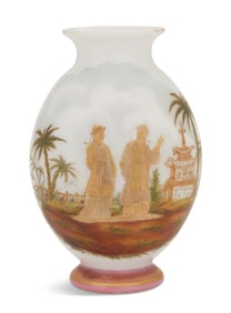 Franco-Bohemian Opaline Glass Vase